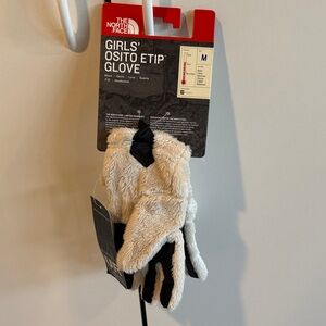 The North Face women’s' Osito Etip Gloves - Cream and Black